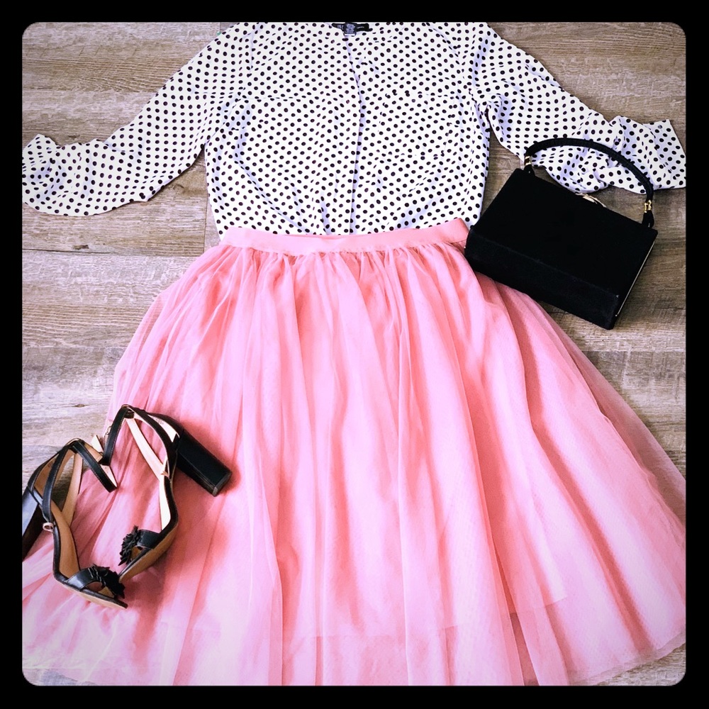 INC polka dot top.